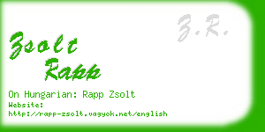 zsolt rapp business card